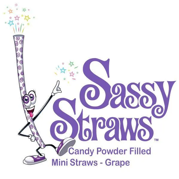 YumJunkie Sassy Straws Candy Powder Filled Mini Straws - Grape: 700-Piece Box - Image 2