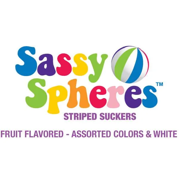 YumJunkie Sassy Spheres Assorted Striped Ball Lollipops: 100-Piece Bag - Image 3