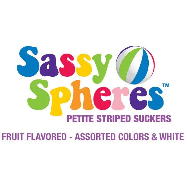 YumJunkie Sassy Spheres Assortment Striped Ball Lollipops - Petite: 150-Piece Bag - Image 2