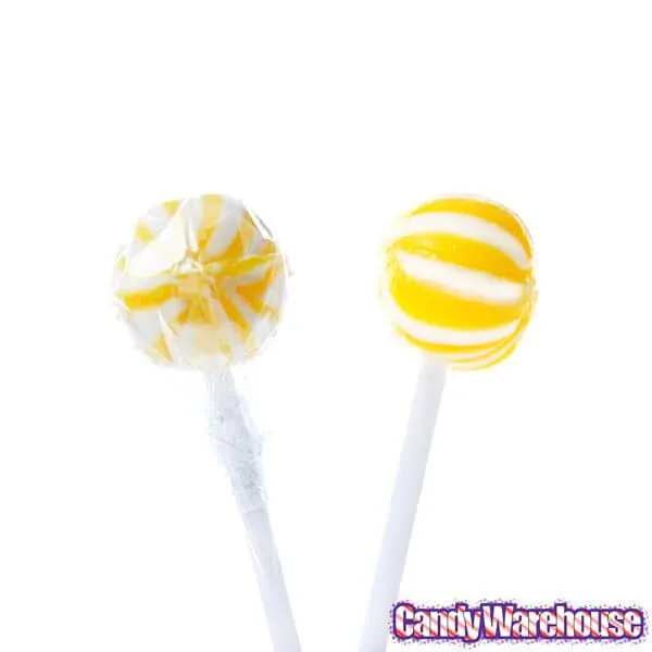 YumJunkie Sassy Spheres Banana Yellow Striped Ball Lollipops - Petite: 400-Piece Bag - Image 4