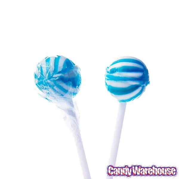 YumJunkie Sassy Spheres Blueberry Blue Striped Ball Lollipops - Petite: 400-Piece Bag - Image 4