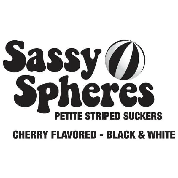 YumJunkie Sassy Spheres Cherry Black Striped Ball Lollipops: 100-Piece Bag - Image 3