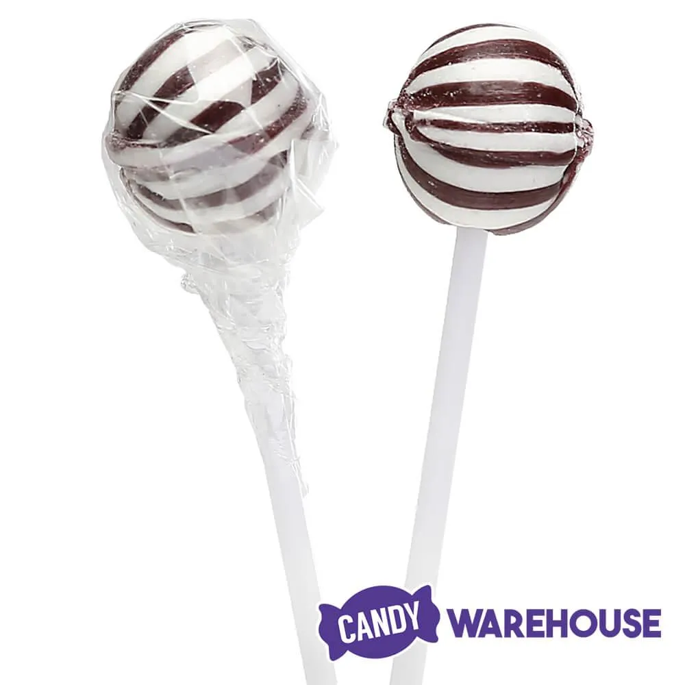 YumJunkie Sassy Spheres Cherry Black Striped Ball Lollipops - Petite: 400-Piece Bag - Image 2