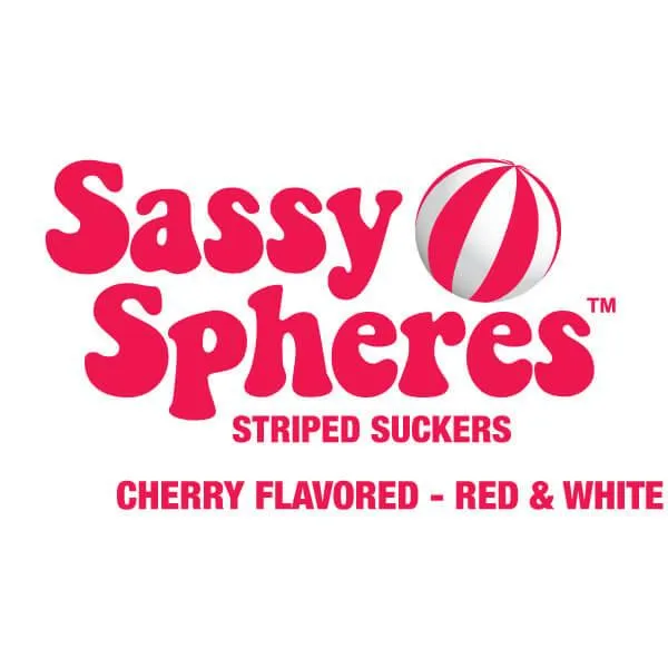 YumJunkie Sassy Spheres Cherry Red Striped Ball Lollipops: 100-Piece Bag - Image 3