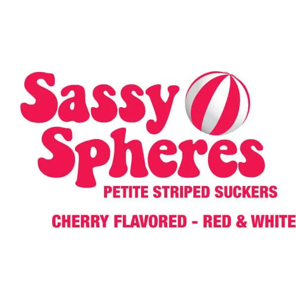 YumJunkie Sassy Spheres Cherry Red Striped Ball Lollipops - Petite: 400-Piece Bag - Image 3