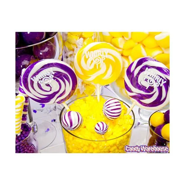YumJunkie Sassy Spheres Grape Purple Striped Ball Lollipops: 100-Piece Bag - Image 3