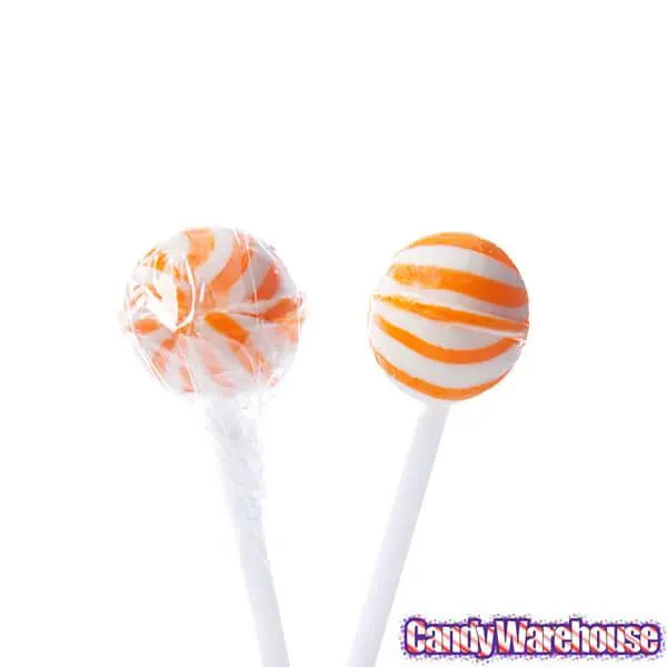 YumJunkie Sassy Spheres Orange Striped Ball Lollipops - Petite: 400-Piece Bag - Image 4