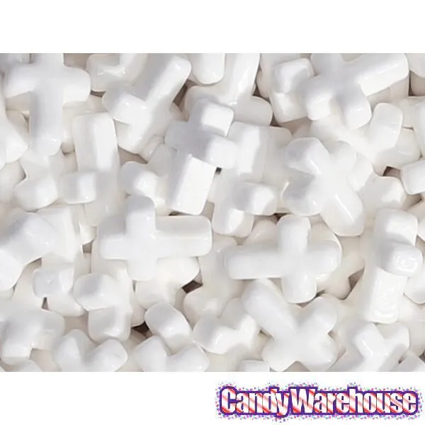 YumJunkie Mini White Candy Crosses: 5LB Bag - Image 3