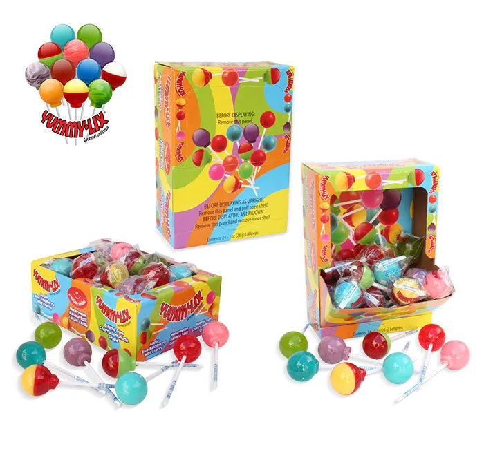 Yummy Lix Lollipops: 24-Piece Display