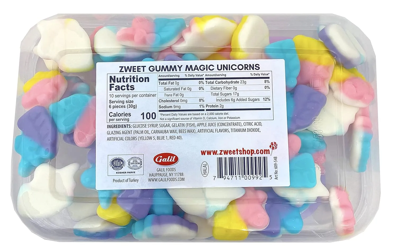 Zweet Gummy Unicorn Tubs: 6-Piece Box - Image 4