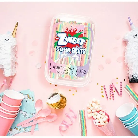 Zweet Unicorn Kiss Sour Belts: 6-Piece Box - Image 4